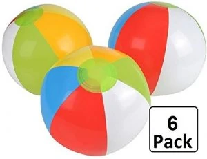 6 Pack of Regular Beach Balls