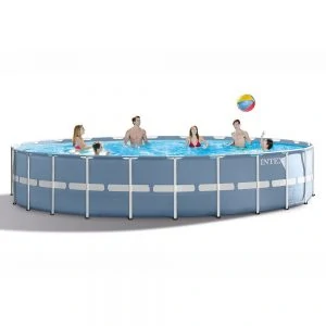 Intex 24ft X 52in Prism Frame Pool Set with Filter Pump, Ladder, Ground Cloth & Pool Cover