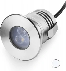 CNBRIGHTER LED Underwater Pool Lights, 3W CREE Chip, 12V-24V DC, IP68 Waterproof, Stainless Steel Aluminum