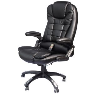 HOMCOM High Back Faux Leather Adjustable Heated Executive Massage Offcie Chair