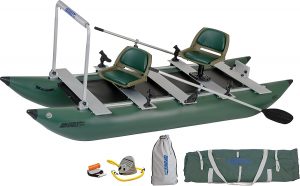 Sea Eagle Green 375fc Inflatable FoldCat Fishing Boat