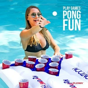 Inflatable Beer Pong Table with Built-in Cooler