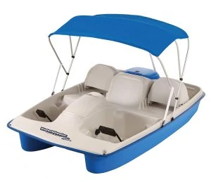 Sun Dolphin Water Wheeler Electric ASL 5-Person Pedal Boat with Canopy